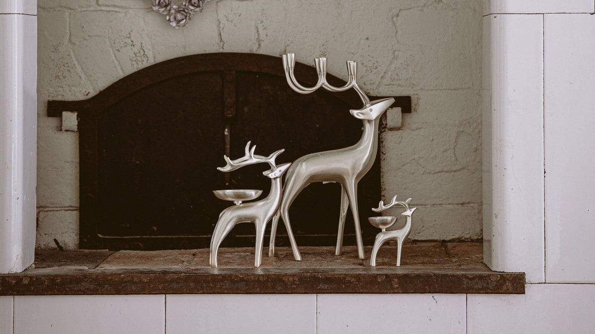 Silver-plated reindeer - PENTIK