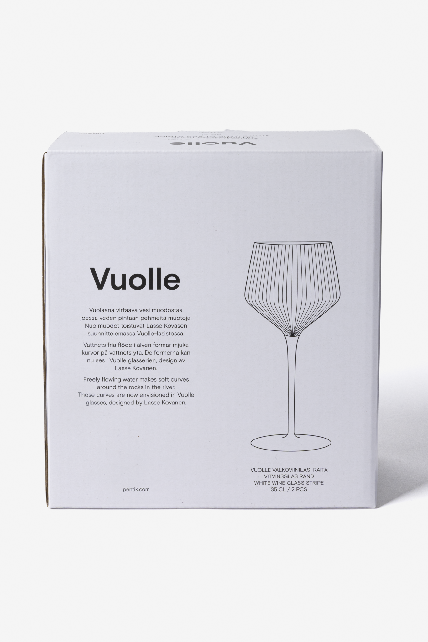 Vuolle Valkoviinilasi Raita 2 kpl