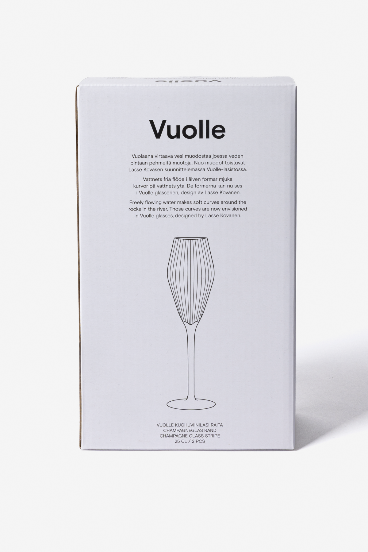 Vuolle Kuohuviinilasi Raita 2 kpl