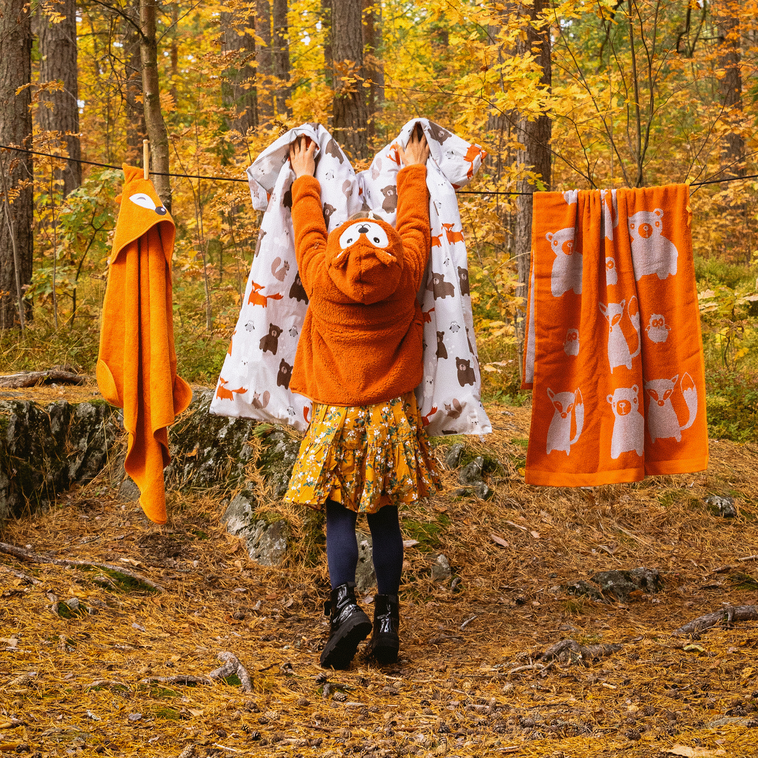 Metsänväki Kettu Huppupyyhe