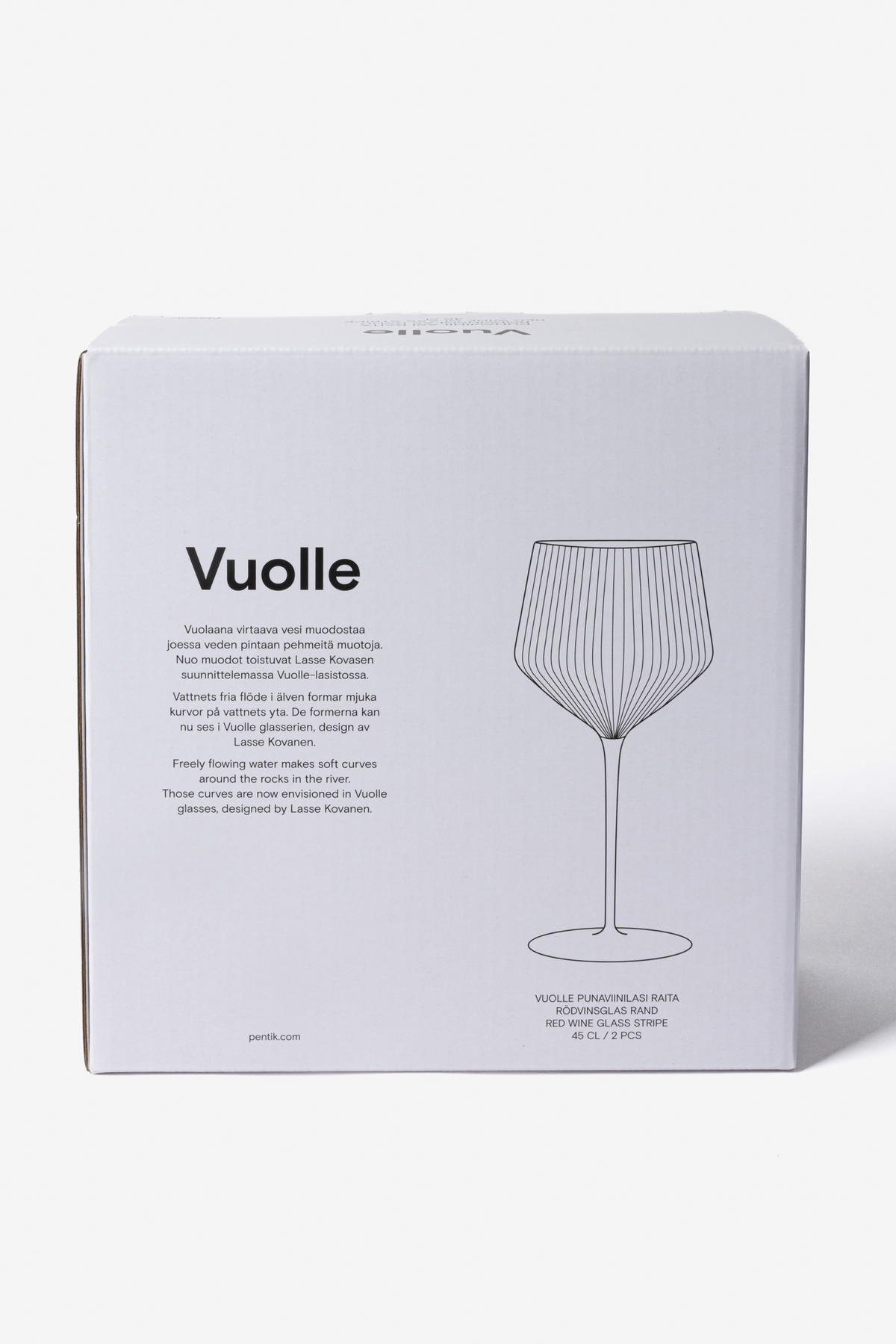Vuolle Red Wine Glass Stripe 2 pcs