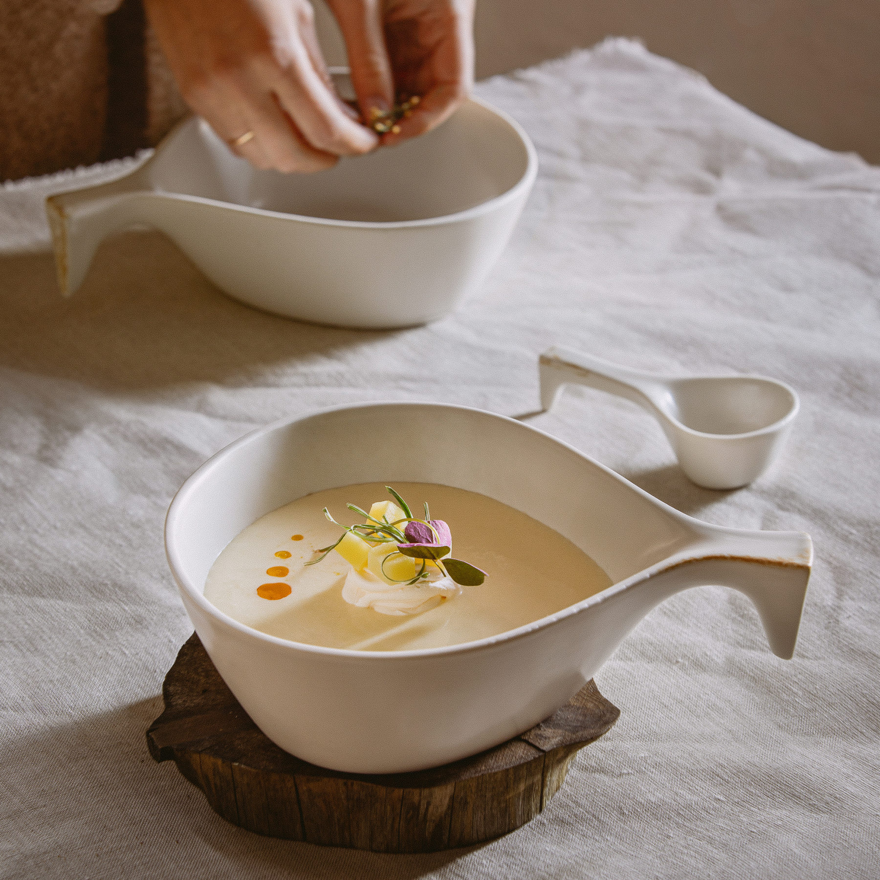 KUKSA, Pahkakuksa, birch bowl from Lapland dishes, spoons